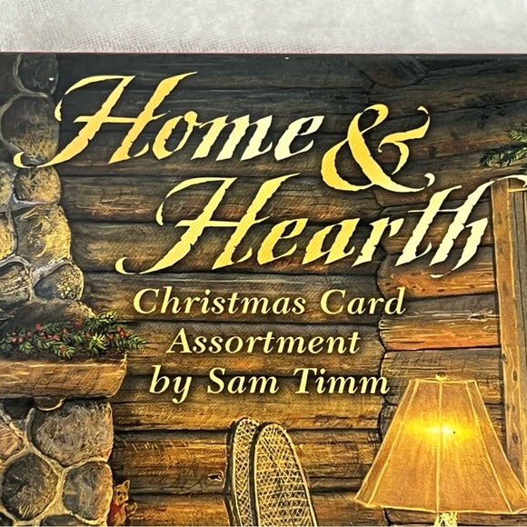 Christmas Folded Cards set of 20 w/envelopes Home & Hearth Leanin’ Tree - Picture 3 of 15